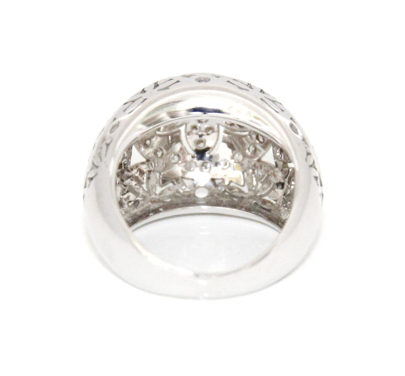 Bague Nouvelle Bague en or blanc 18 carats et diamants en vente 3