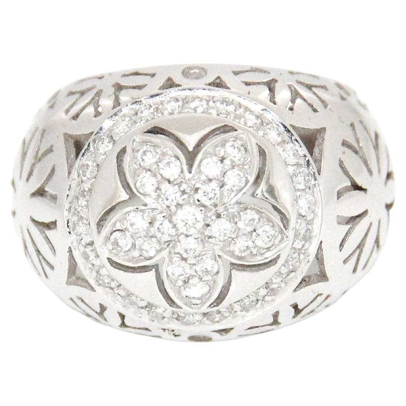 Bague Nouvelle Bague en or blanc 18 carats et diamants en vente