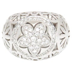 Nouvelle Bague Anillo Oro Blanco 18K, Diamantes