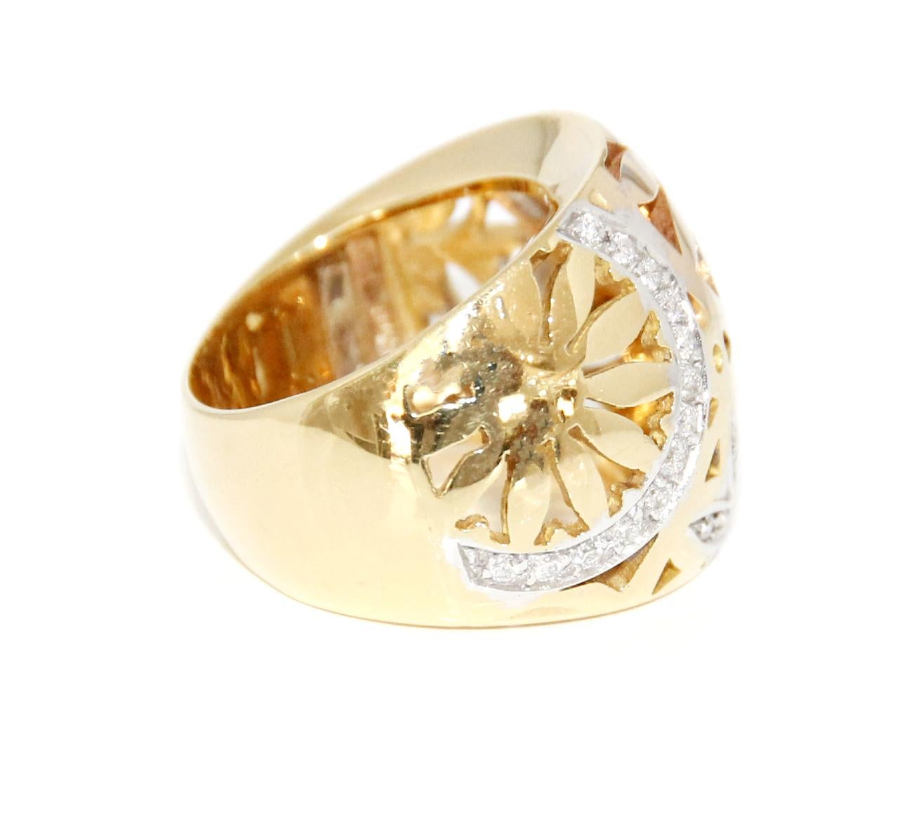 Nouvelle Bague 18K Gelbgold Diamant  Ring
Diamanten 0,35ctw
Größe 8
Einzelhandel $6.750,00
