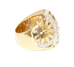 Anello con diamante in oro giallo 18 carati Nouvelle Bague