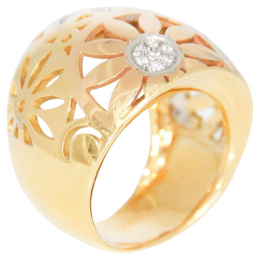 Bague Nouvelle Bague en or jaune 18 carats avec diamants