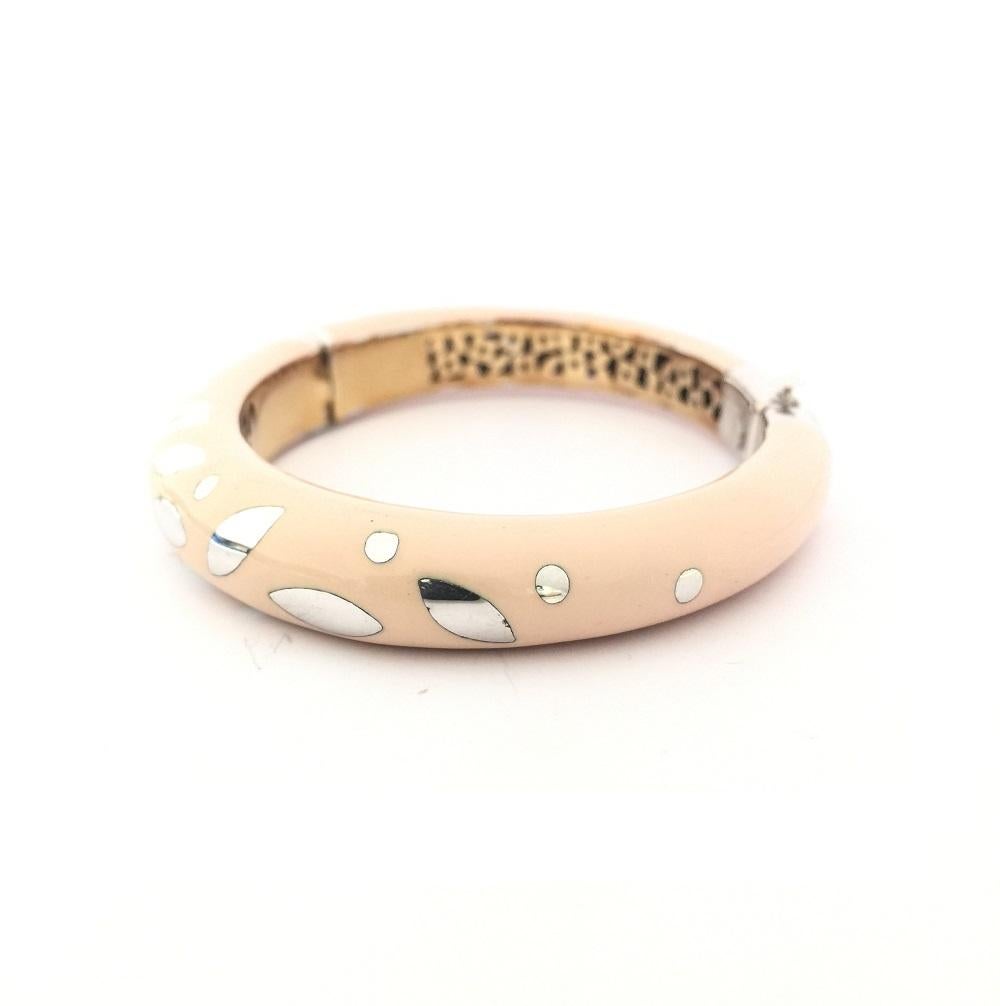 Bracelet jonc pour femme Nouvelle Bague en or et émail B672BX Unisexe en vente