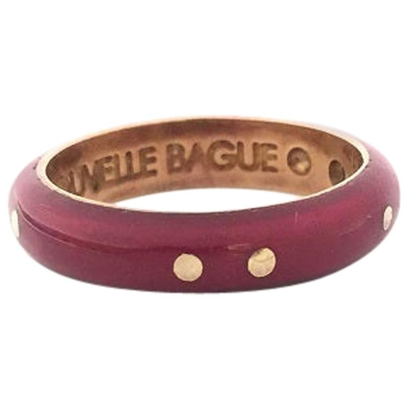 Nouvelle Bague Enamel and Gold Ladies Ring A1963CLN For Sale