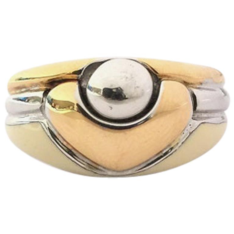 Nouvelle Bague Gold and Enamel Ring at 1stDibs