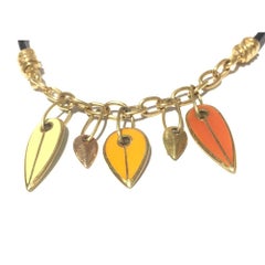 Nouvelle Bague Pulsera de cordón de oro y plata esmaltada B2546VSC