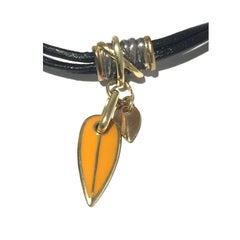 Nouvelle Bague Pulsera de cordón de oro y plata esmaltada B2547GOS
