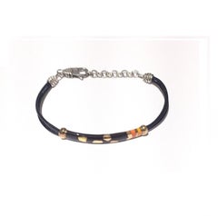 Nouvelle Bague Pulsera de cordón de oro y plata esmaltada B2669LCG