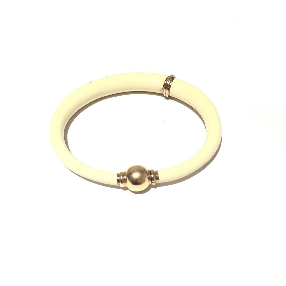 Nouvelle Bague Bangle da donna in oro e argento con smalto B515BT In condizioni Nuovo in vendita a Wilmington, DE