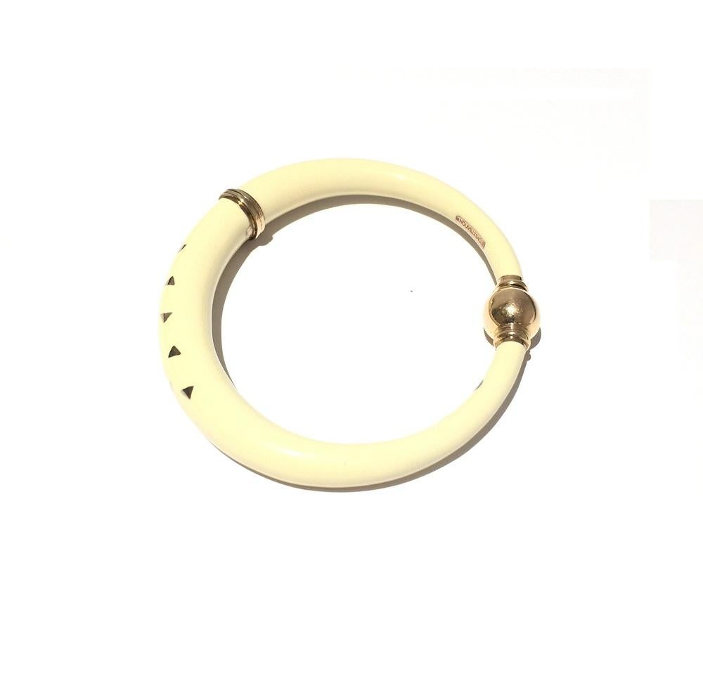 Bracelet jonc pour femmes Nouvelle Bague en or et argent émaillé B515BT Unisexe en vente