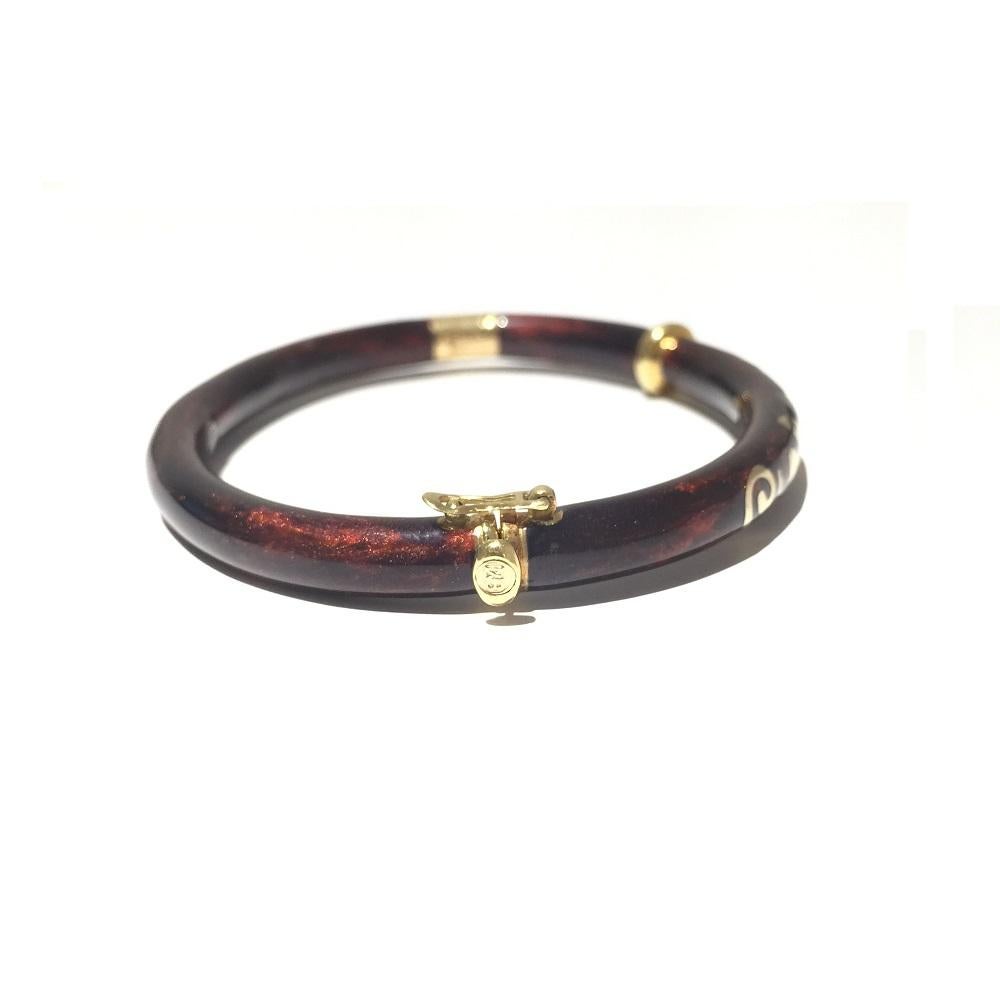 Bracelet jonc pour femme Nouvelle Bague en or et argent émaillé NB02869BM35 Unisexe en vente