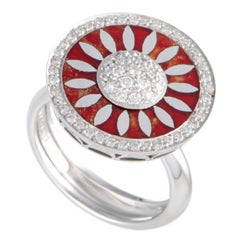 Nouvelle Bague India Preziosa 18 Karat White Gold Diamond Pave Ring