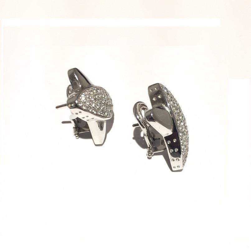 Nouvelle Bague Diamant-Ohrring aus 18k Weißgold 
Diamanten 1,26 Karat Gesamtgewicht 
O403
