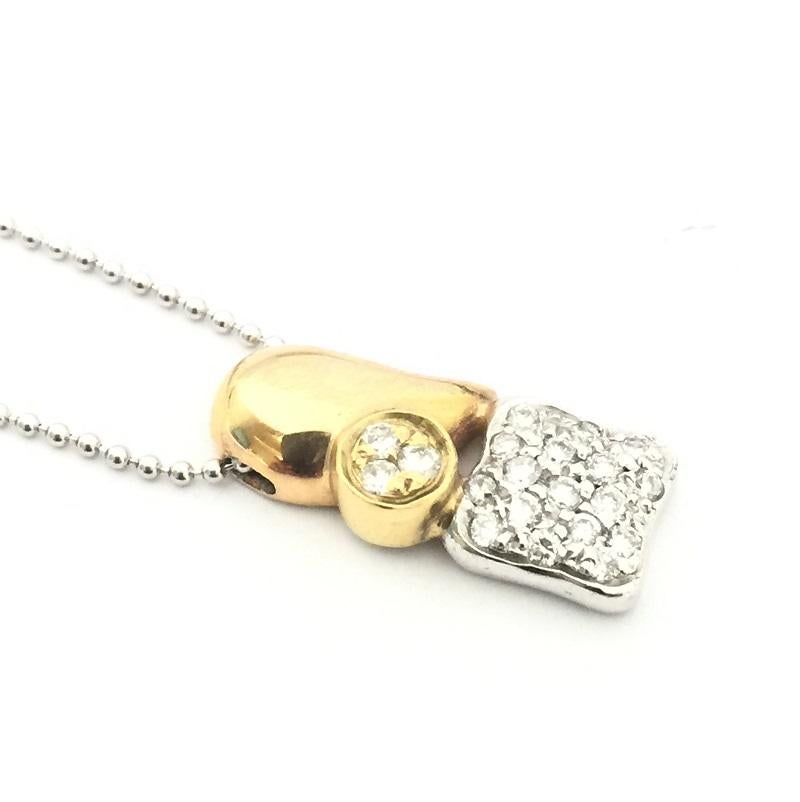 Nouvelle Bague Diamond Necklace in 18k Yellow and White Gold 
Diamonds 0.30 carat total weight 
Chain Length 16