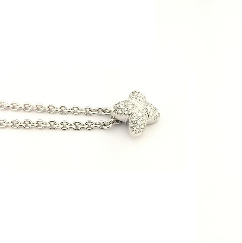 Nouvelle Bague Diamant-Halskette aus 18k Weißgold 
Diamanten 0,27 Karat Gesamtgewicht 
Kettenlänge 18