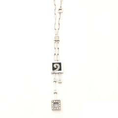 Nouvelle Bague Onyx and Diamond Ladies Necklace C2395N
