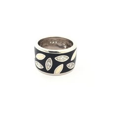 Bague Nouvelle Bague en onyx et diamants pour femmes A101010