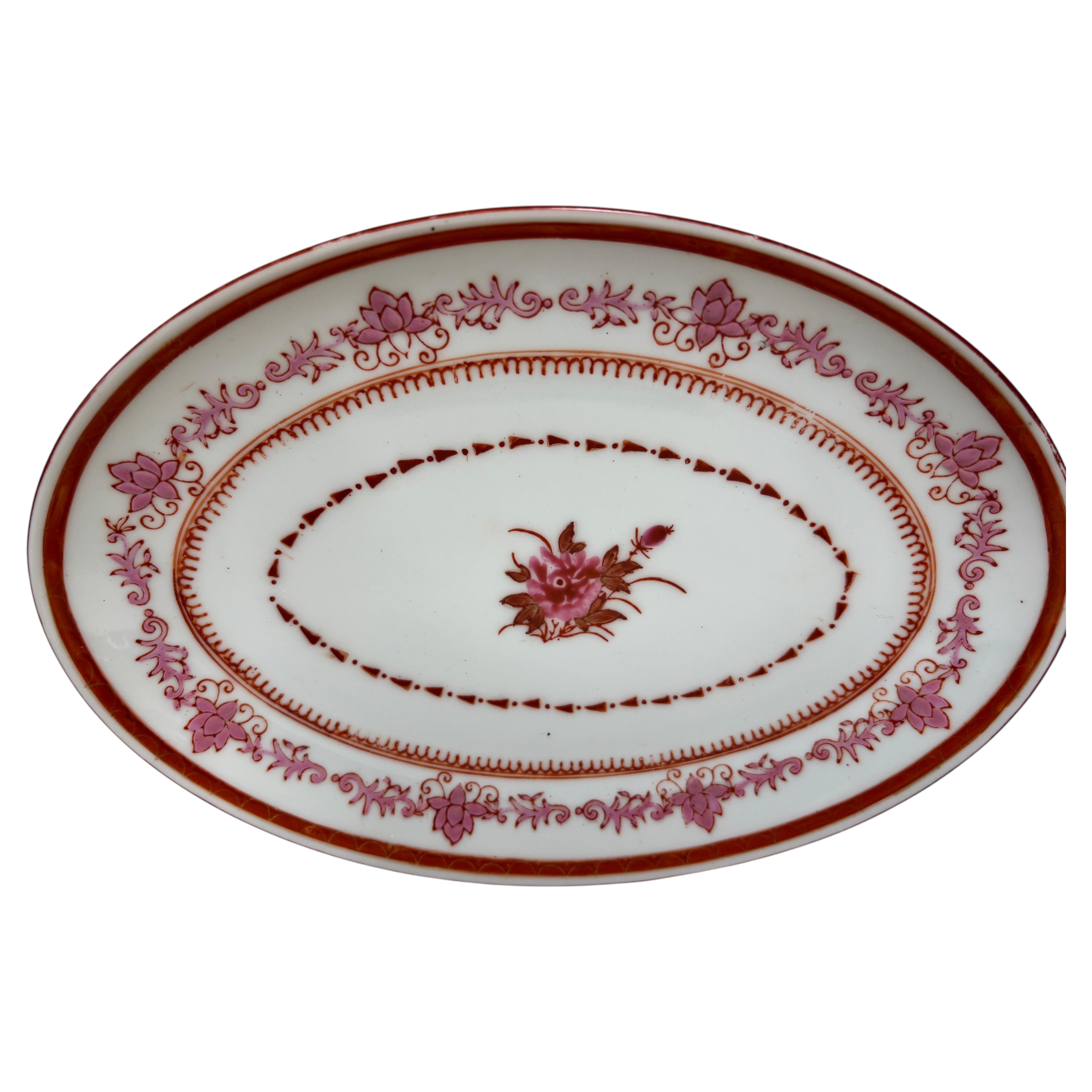 Nouvelle Compagnie des Indes Apponyi Purple Porcelain Serving Dish, Hand-Painted