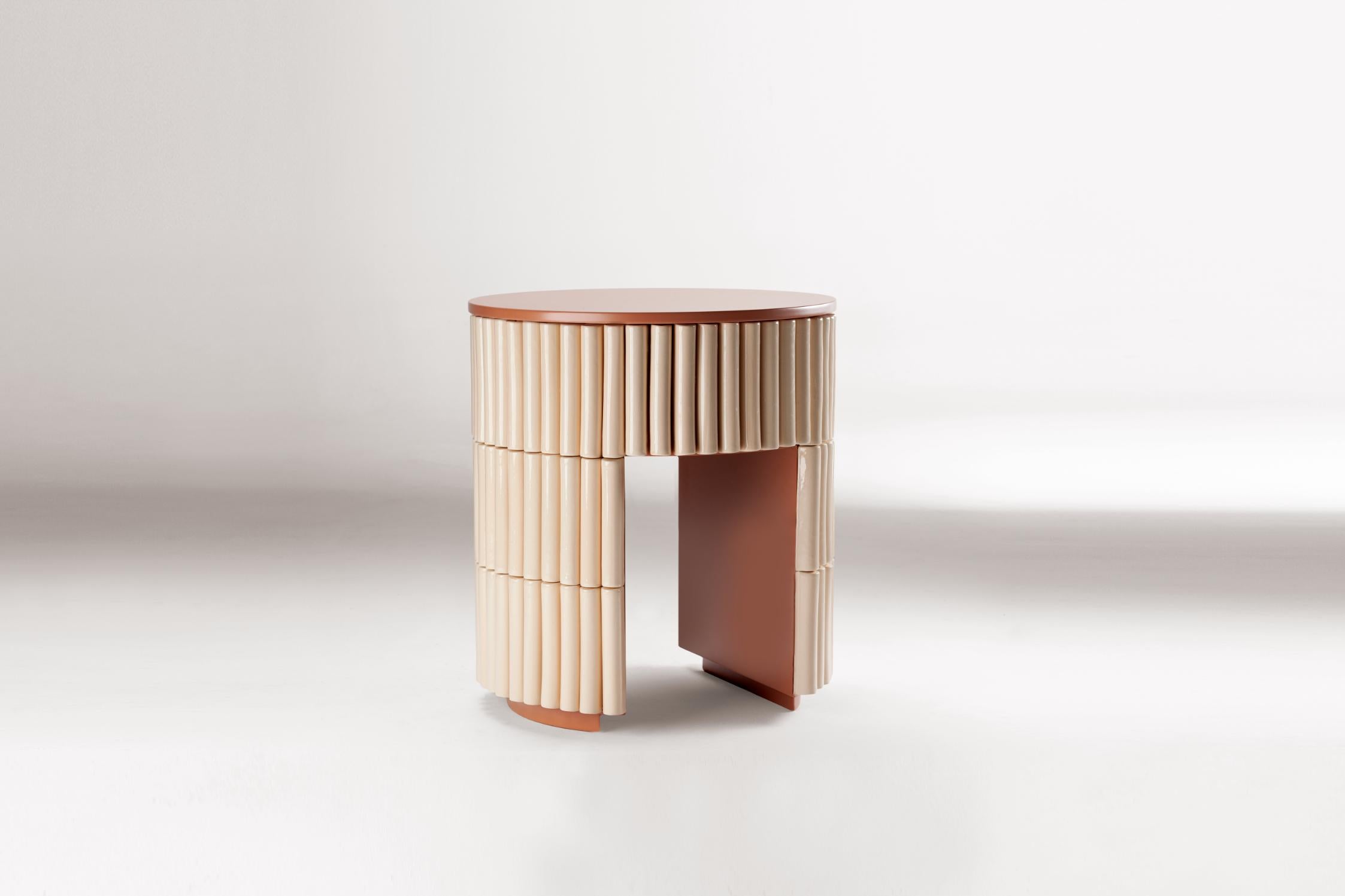 Post-Modern Nouvelle Vague Side Table by Dooq For Sale