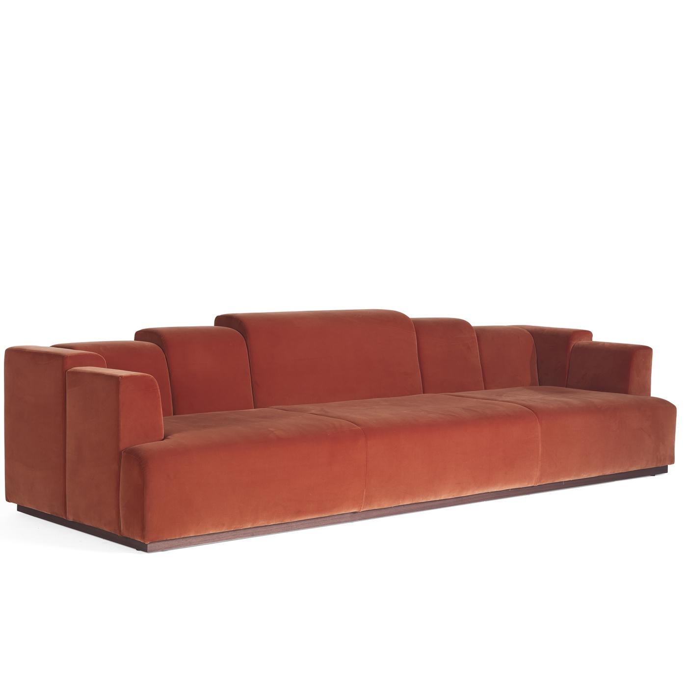 Rotes Nouvelle Vague-Sofa (Moderne) im Angebot