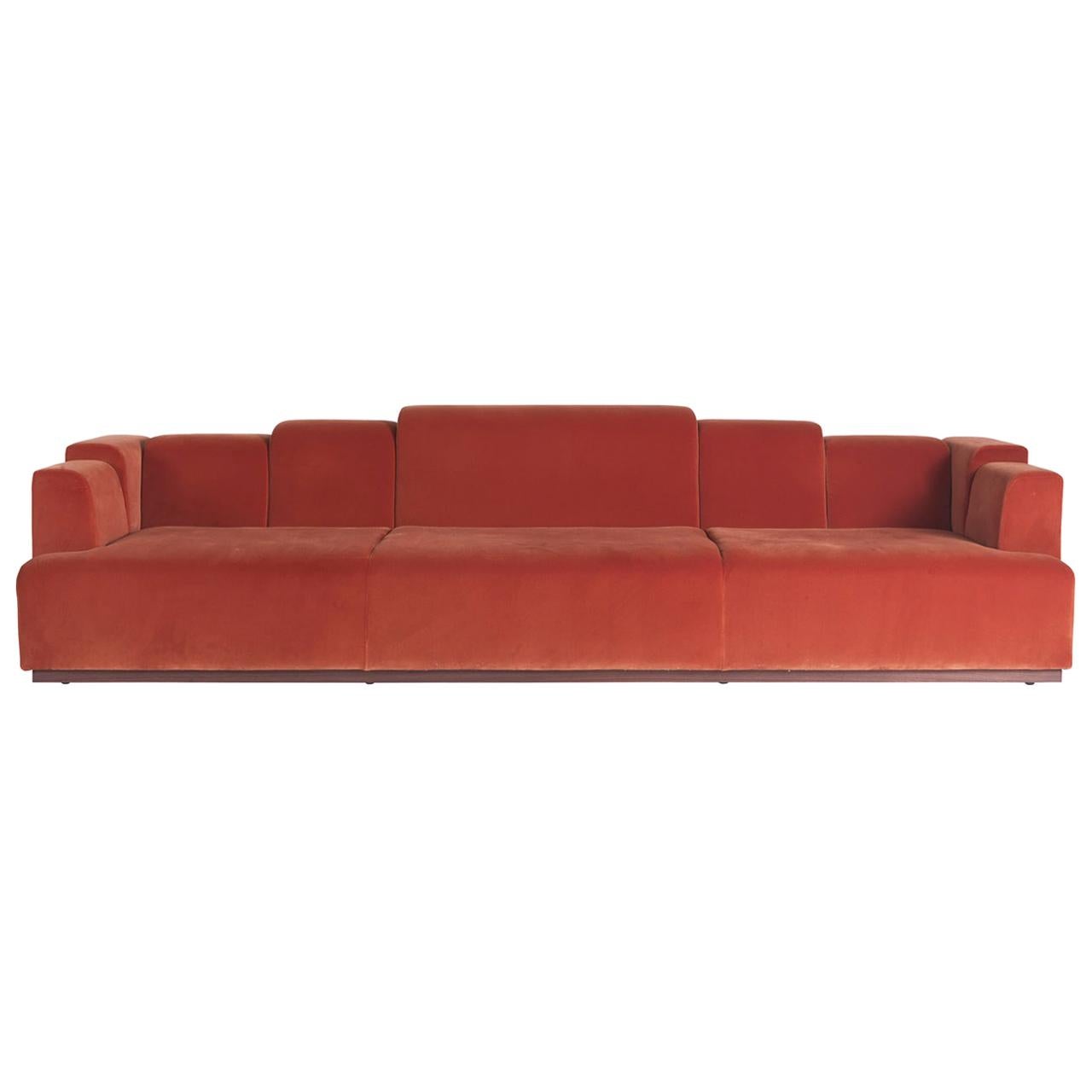 Rotes Nouvelle Vague-Sofa im Angebot