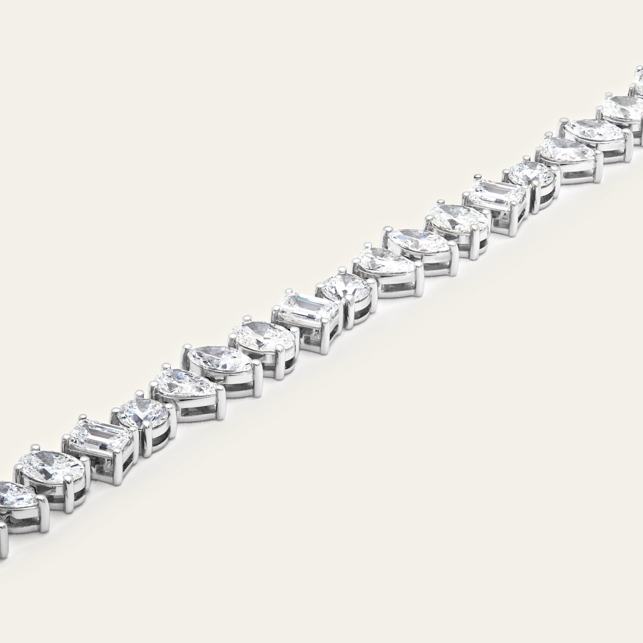 Donna Bracciale tennis con coriandoli di diamanti Nova 7 Carati in vendita