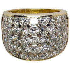 Anillo Nova de oro amarillo de 18 quilates y diamante talla princesa de 5,16 quilates