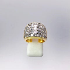 Nova 18 Karat Yellow Gold and 5.16 Carat Princess Cut Diamond Band Ring