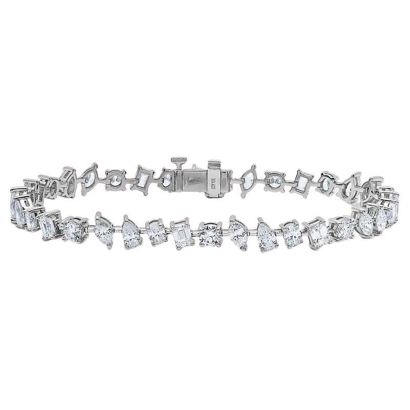Bracciale tennis con coriandoli di diamanti Nova 7 Carati in vendita