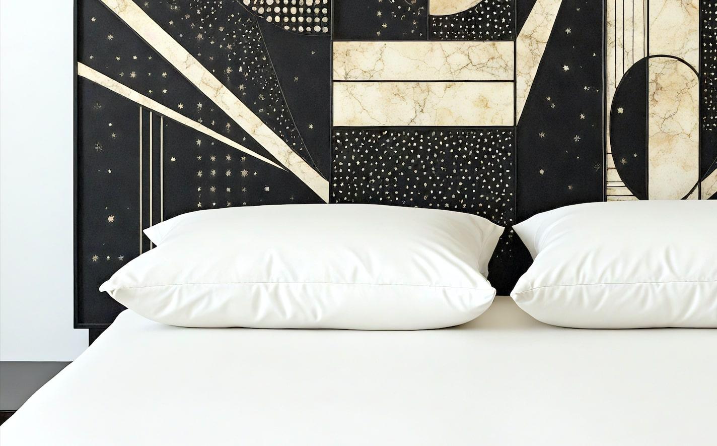 Introduce a statement of modern sophistication with our handcrafted Art Deco-inspired Nova Arc headboard. This stunning piece features an intricate arrangement of bold geometric forms, sharp angles, and abstract motifs influenced by Cubist artistry.