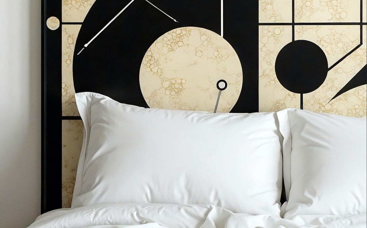 Introduce a statement of modern sophistication with our handcrafted Art Deco-inspired Nova Arc headboard. This stunning piece features an intricate arrangement of bold geometric forms, sharp angles, and abstract motifs influenced by Cubist artistry.