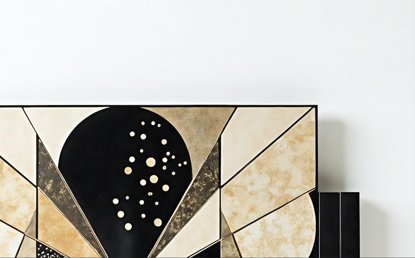 Art Deco Nova Arc Headboard by Artisanal For Sale