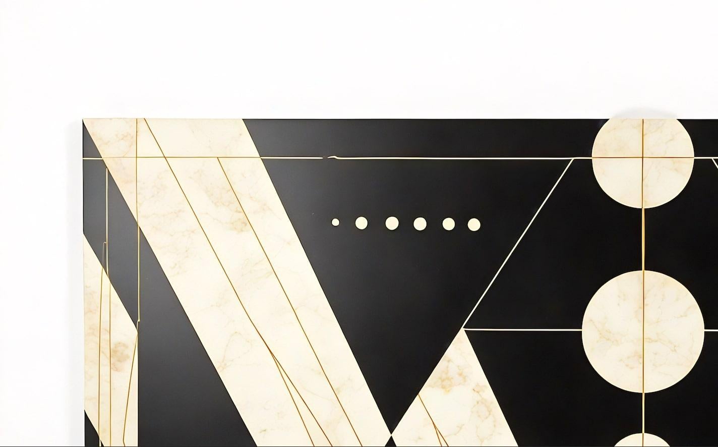 Art Deco Nova Arc Headboard by Artisanal For Sale