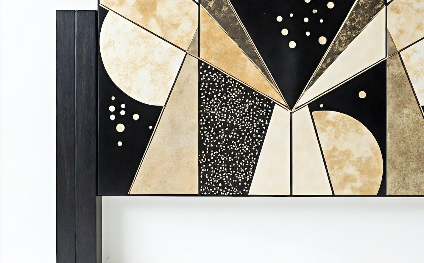 Inlay Nova Arc Headboard by Artisanal For Sale