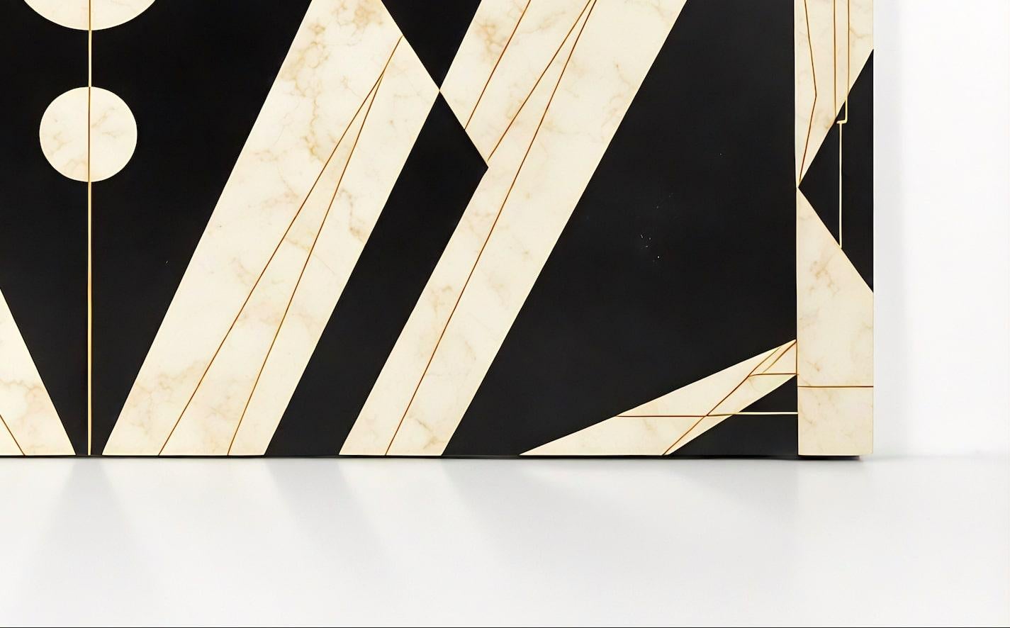 Inlay Nova Arc Headboard by Artisanal For Sale