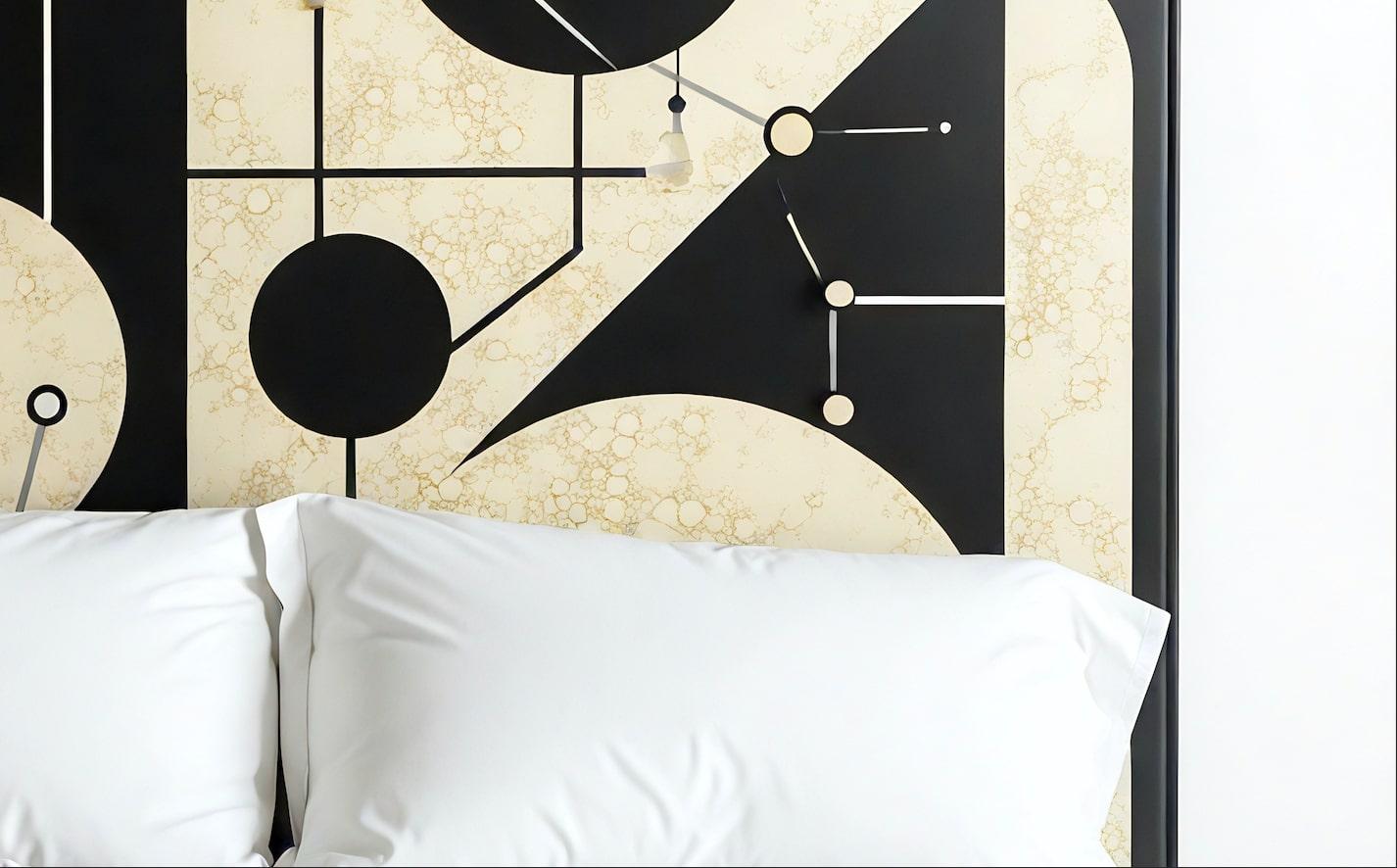 Inlay Nova Arc Headboard by Artisanal For Sale