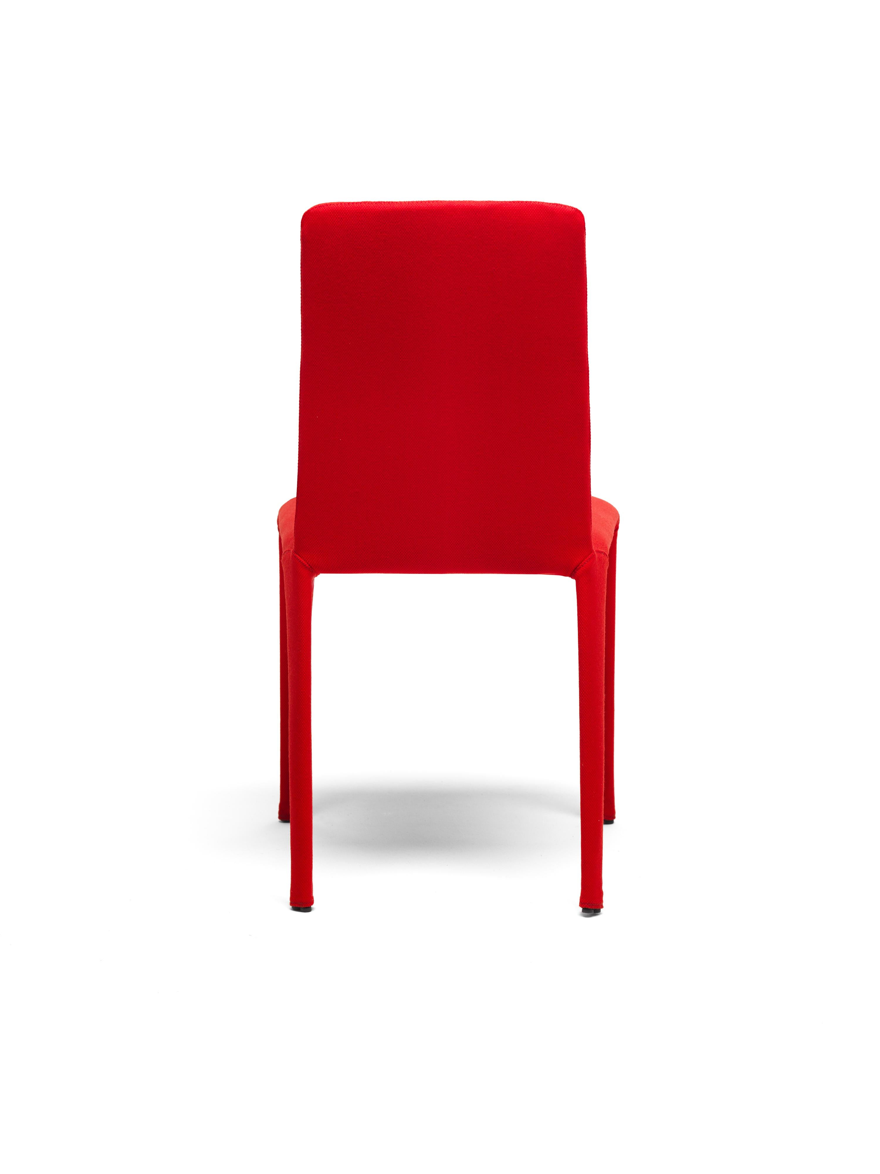 Italian 21st Century Modern Textile Chair With Removable Cover For Sale