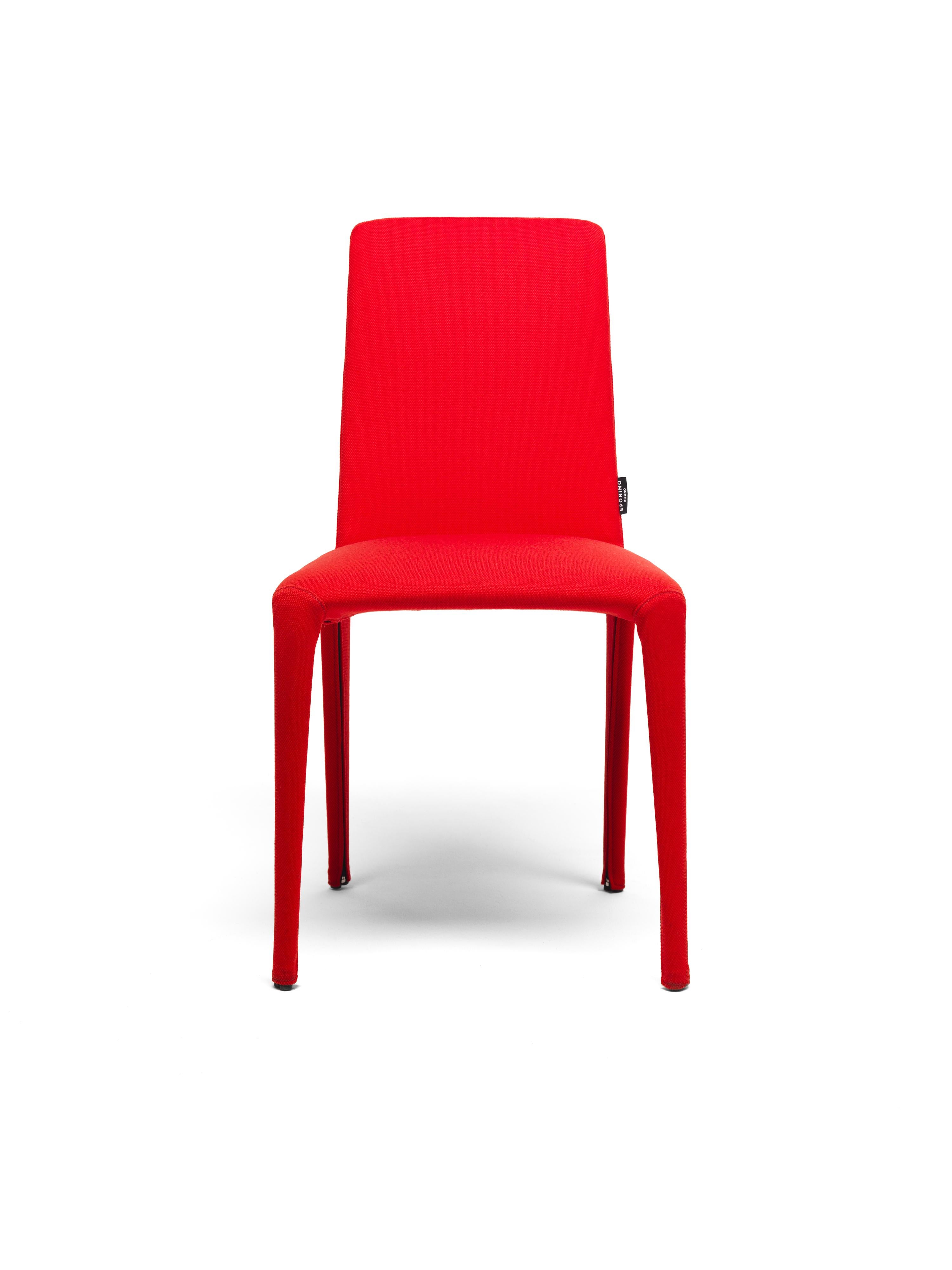 italien Chaise en textile moderne du 21e siècle avec couvercle amovible en vente