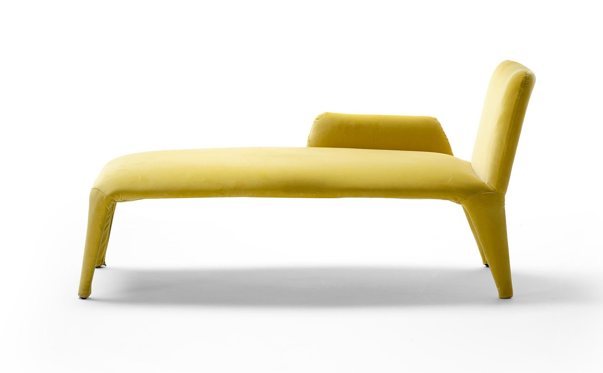 Other 21st Century Modern Textile Chaise Longue With Removable Cover For Sale