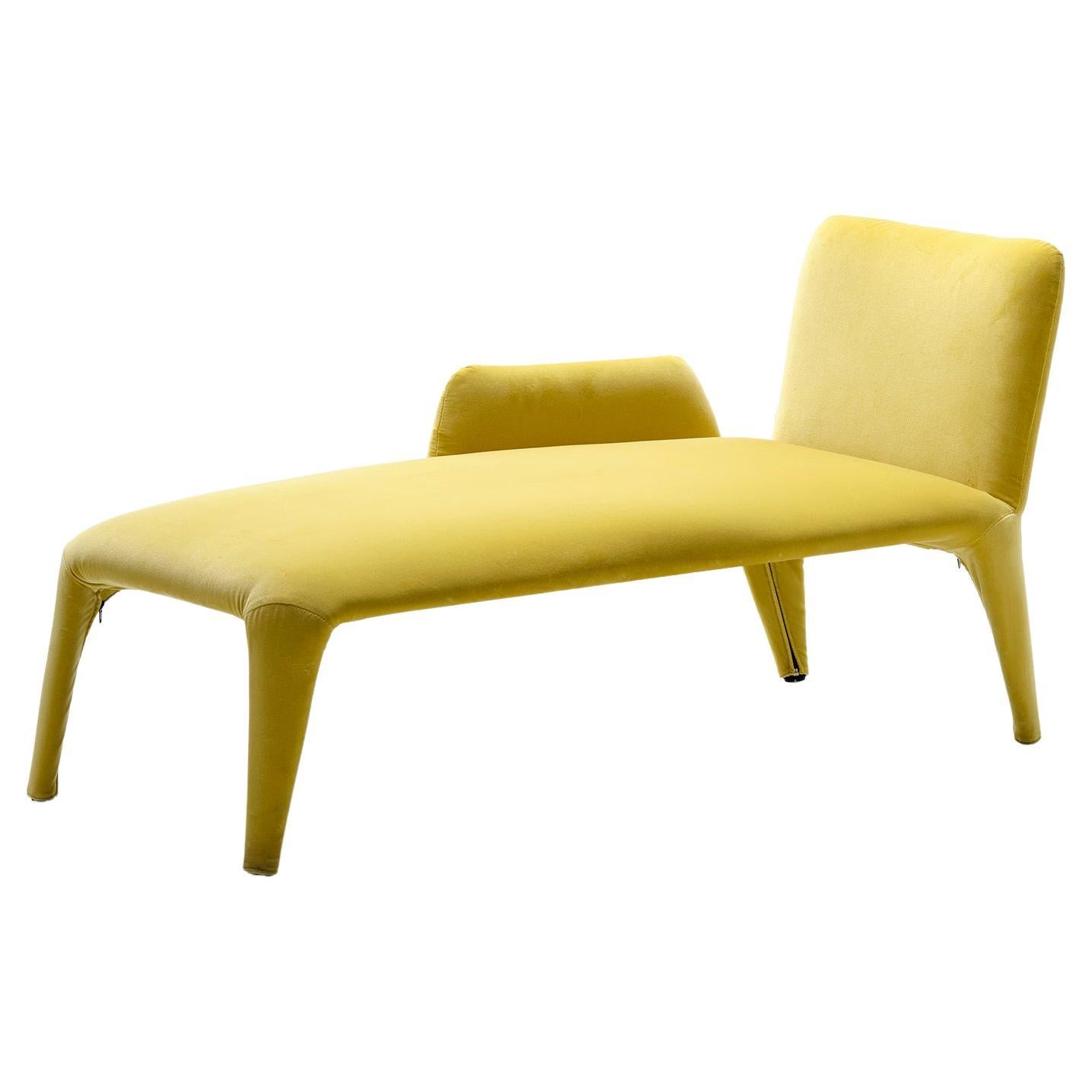Chaise longue en textile moderne du 21e siècle avec couvercle amovible