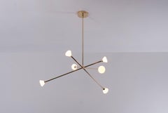 Nova Chandelier, Contemporary Branching Brass Modern LED Light Fixture