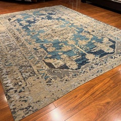 Nova Hand-Knotted Wool Area Rug, Transitional Design, 8'x10', Nepal
