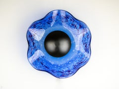 Applique murale sculpturale Nova en verre soufflé à la main - Bleu