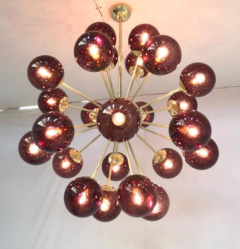 Vetro di Murano Lampadario Nova Sputnik di Fabio Ltd in vendita