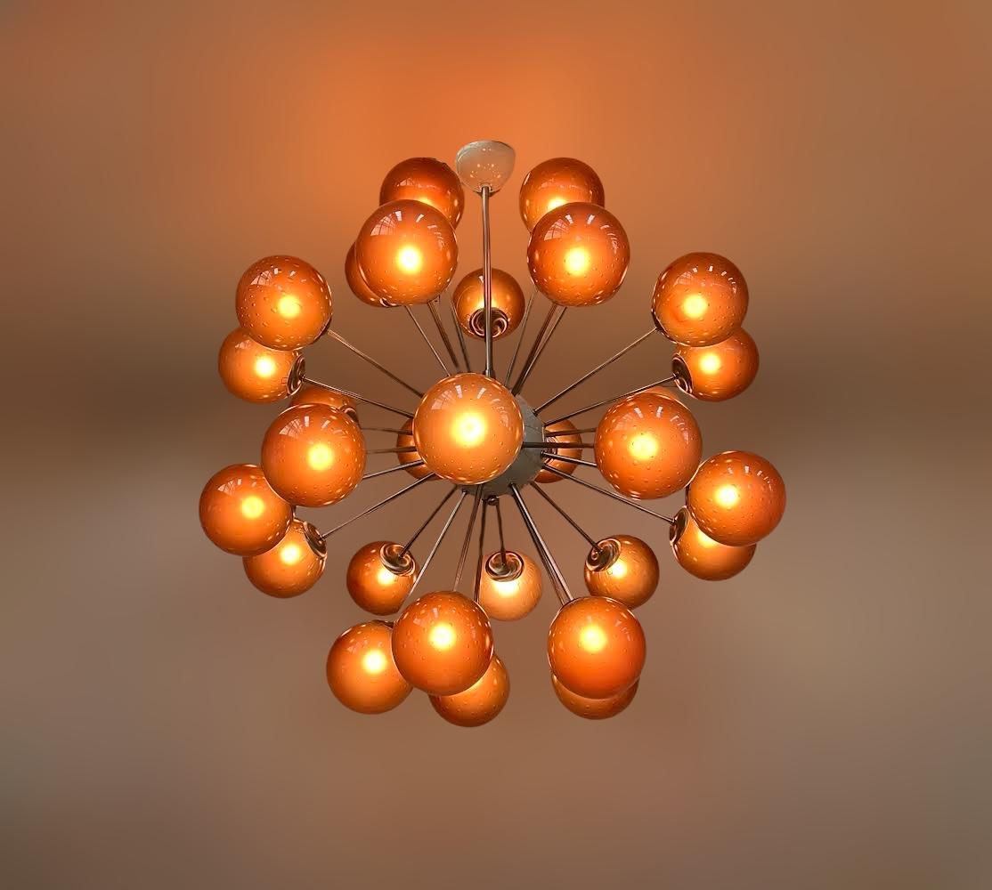 Vetro di Murano Lampadario Nova Sputnik di Fabio Ltd in vendita