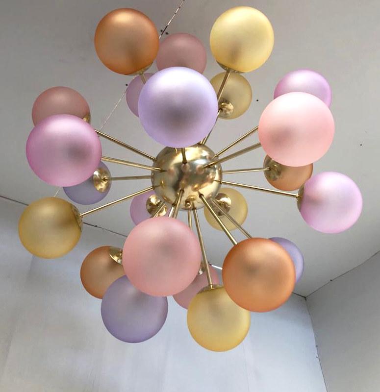 Brass Nova Sputnik Chandelier by Fabio Ltd For Sale