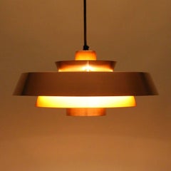 Nova, Copper Pendant Light by Jo Hammerborg for Fog & Mørup in 1963
