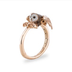 Novalis, 14k Rose Gold, Owl Bracelet
