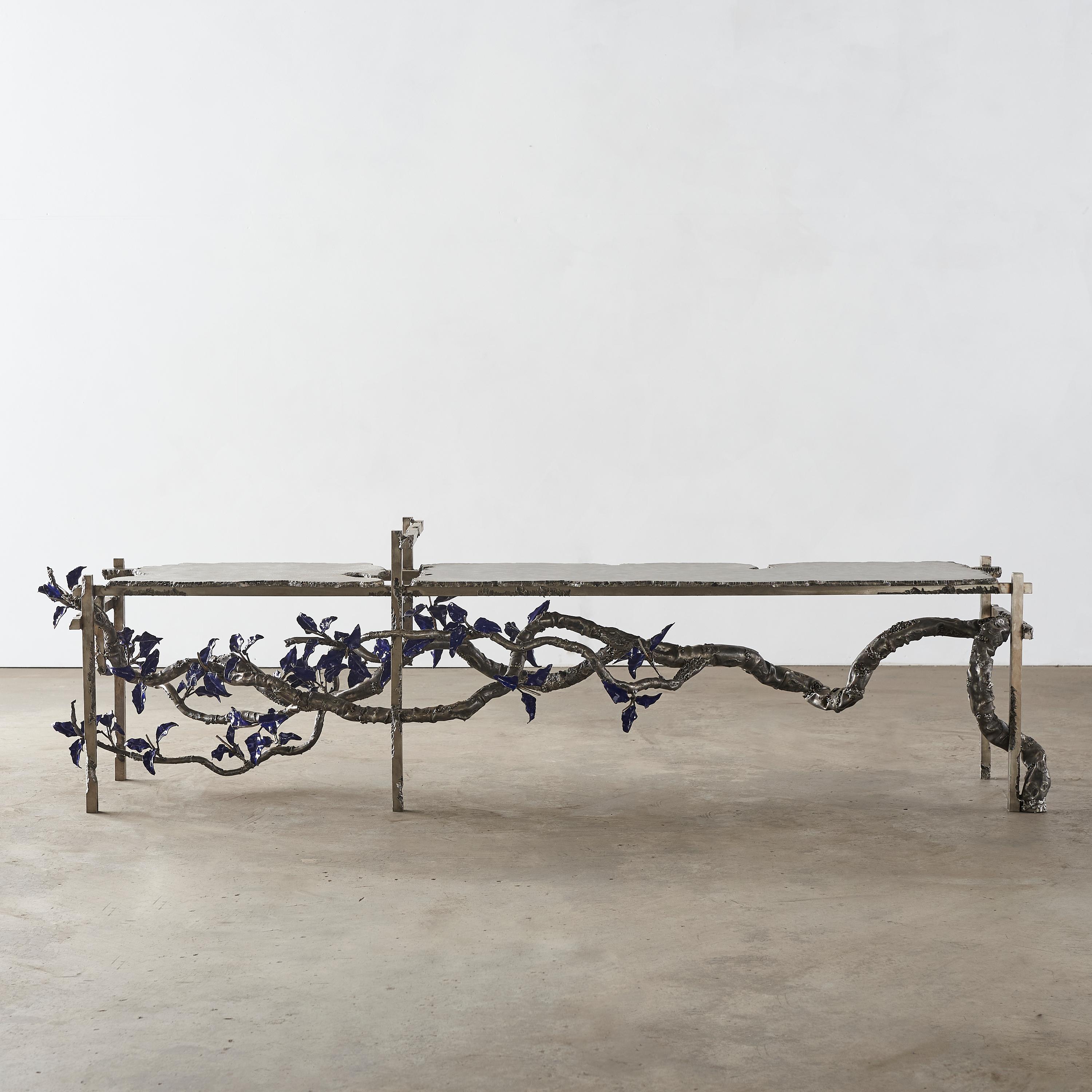 Novalis bench by Michael Gittings Studio
One of a Kind
Dimensions: d 40 x w 190 x h 50 cm
Materials: stainless steel, copper, enamel

Michael Gittings
Melbourne based designer Michael Gittings aims to
Challenge pre-conceptions around