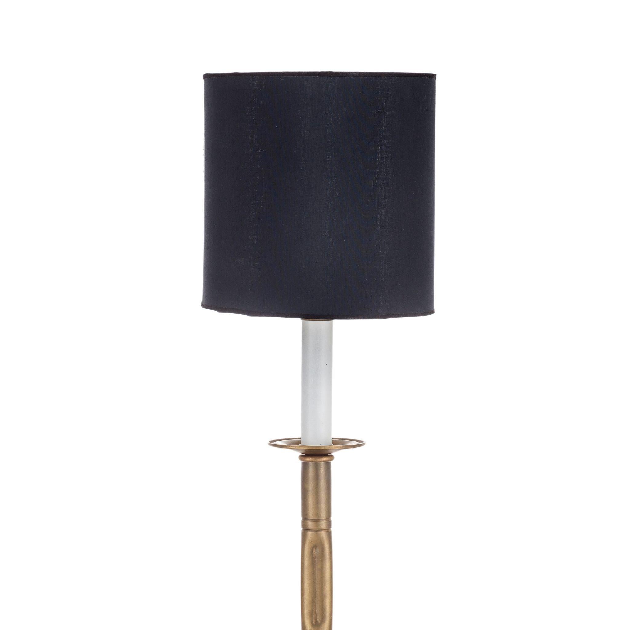 Italian Novecento Bamboo Table Lamp For Sale
